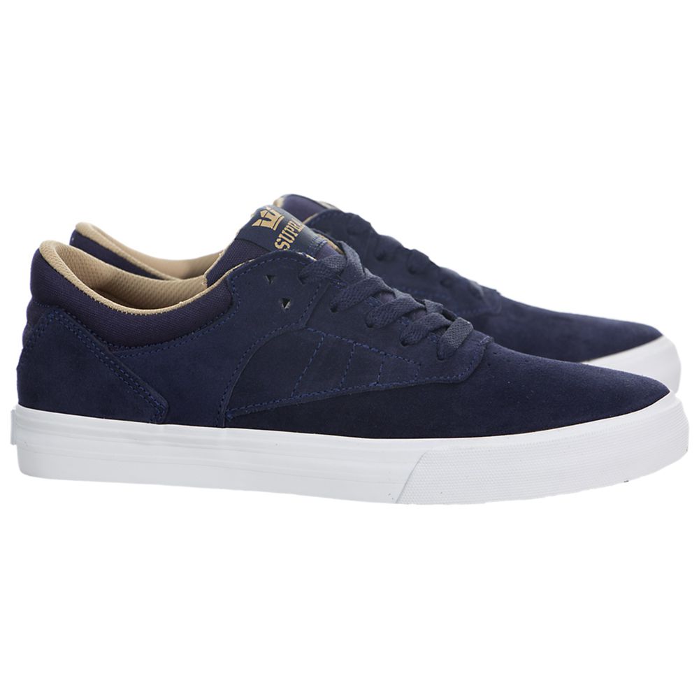 Baskets Basses Supra Phoenix Bleu Marine Navy/White Homme | JOF-74634448